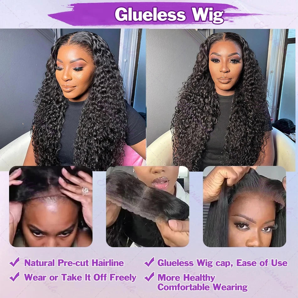 Throw On & Go | Water Wave Glueless HD Lace 13x4 Frontal Wig Pre-Cut