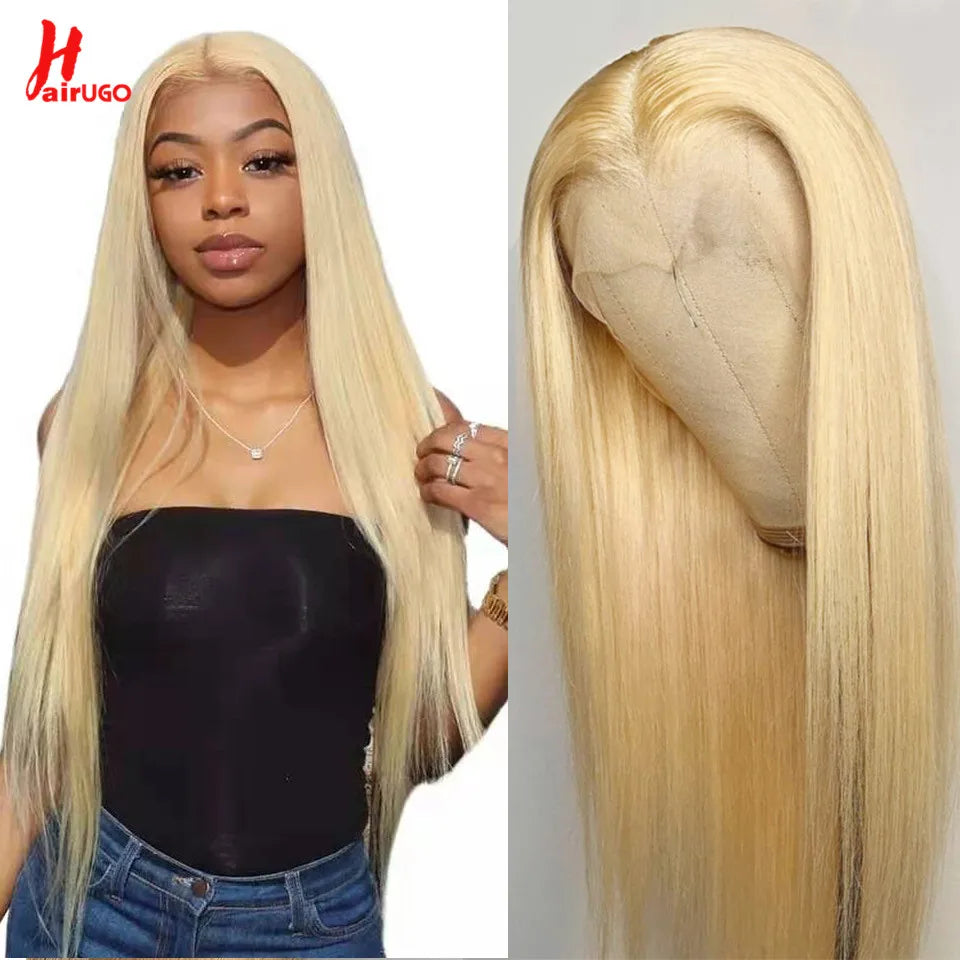 Platinum Glow | 613 Blonde Glueless HD Lace 13x6 Frontal Wig by HairUGo