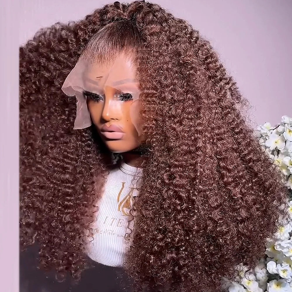 Natural Kinks | 450% Super Density Kinky Curly Glueless HD Lace 13x6 Frontal Wig Pre-Cut