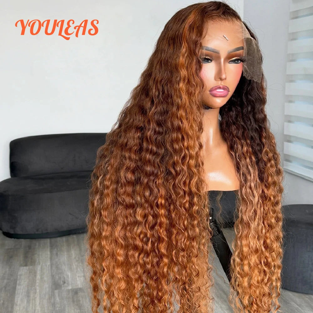 Trending Now | Brown Highlight Glueless HD Lace 13x6 Frontal Wig by Youleas