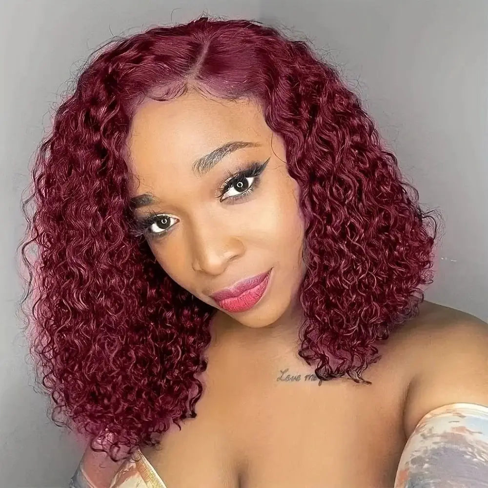 Wear & Go | Burgundy 99J Water Wave Glueless HD Lace 13x4 Frontal Wig
