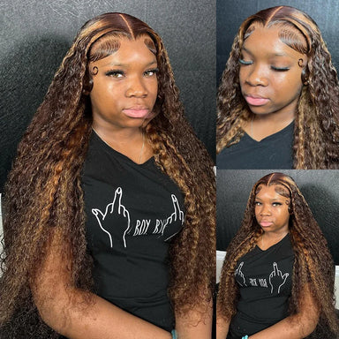 Trending Now | Honey Brown Highlight Glueless HD Lace 13x6 Frontal Wig Pre-Cut
