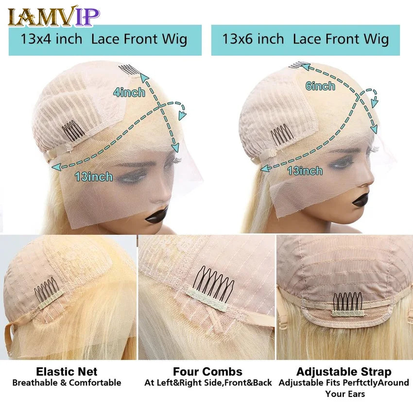 Bold Blonde | Honey Brown Highlight 250% High Density 613 Blonde Glueless HD Lace 13x6 Frontal Wig