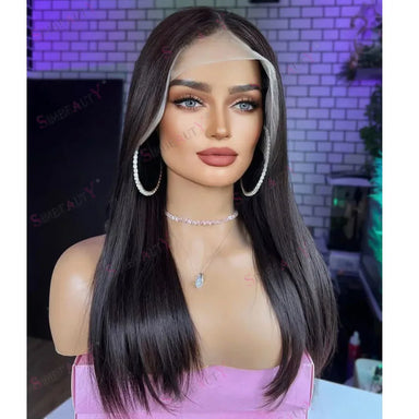 Polished Look | Straight Glueless HD Lace 13x6 Frontal simbeauty Human-Hair-Wigs Wig Pre-Cut