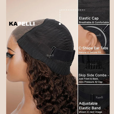 Wear & Go | 200% Density Deep Wave Glueless HD Lace 5x5 Closure Wig