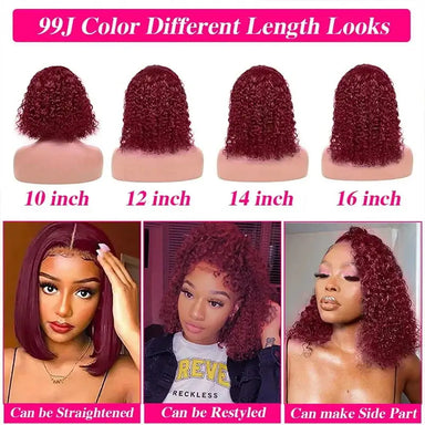 Throw On & Go | Burgundy 99J Deep Wave Glueless HD Lace 13x4 Frontal Wig by AiRuiHairAll