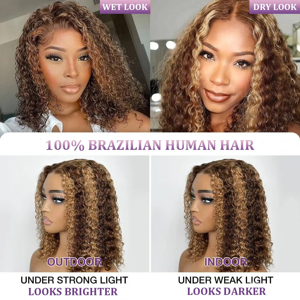 Throw On & Go | Highlight Deep Wave Glueless HD Lace 13x4 Frontal Wig