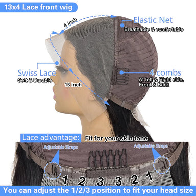 Throw On & Go | 250% High Density Deep Wave Glueless HD Lace 13x4 Frontal Wig Pre-Cut
