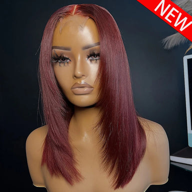 Statement Look | 400% Super Density Burgundy 99J Glueless HD Lace 13x6 Frontal Wig Pre-Cut