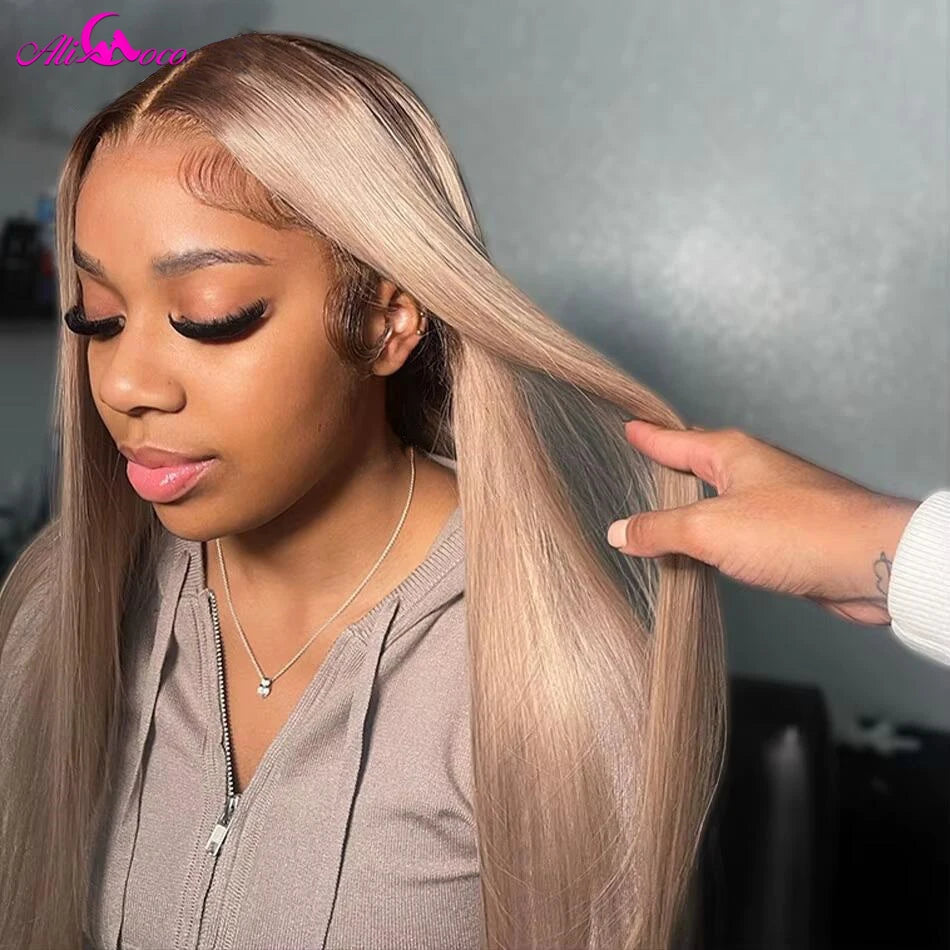 Classic Silk | Ombre Brown 180% Density Straight Glueless HD Lace 13x6 Frontal Wig