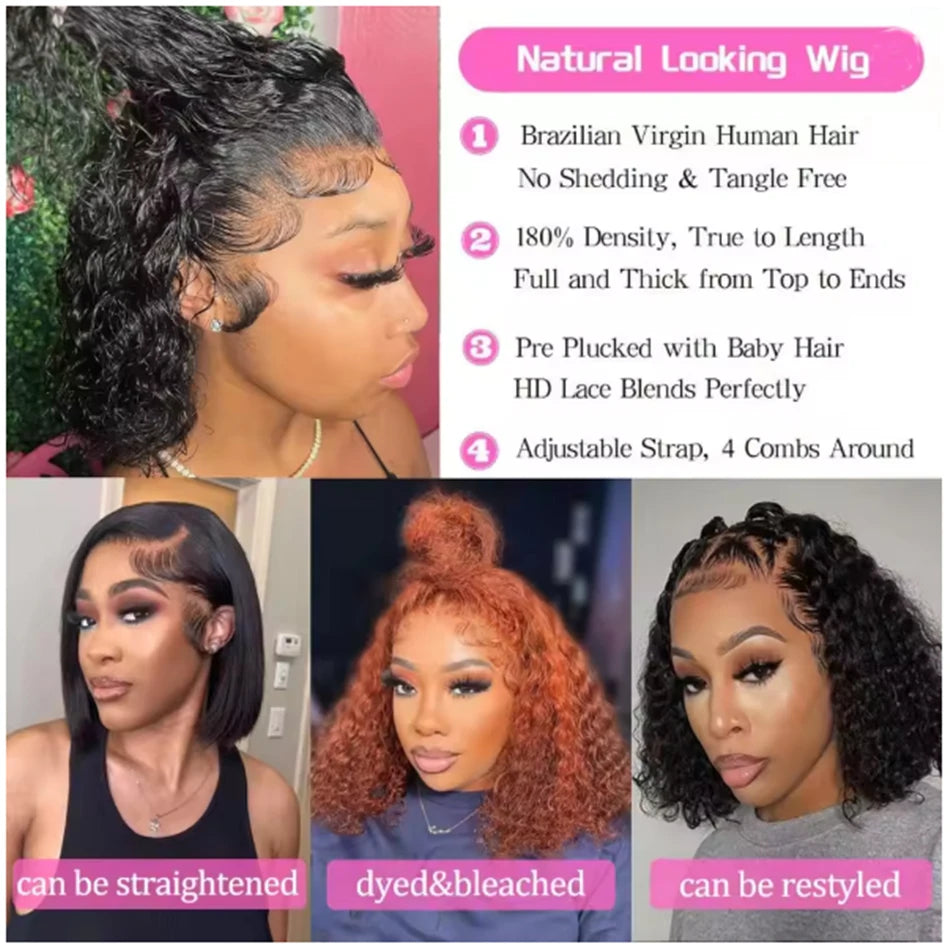 Wear & Go | 180% Density Water Wave Glueless HD Lace 13x4 Frontal Wig