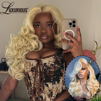 Ready To Wear | 613 Blonde 250% High Density Deep Wave Glueless HD Lace 13x6 Frontal Wig