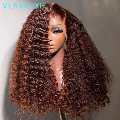Big Curl Energy | Chocolate Brown 400% Super Density Kinky Curly Glueless HD Lace 13x6 Frontal Wig