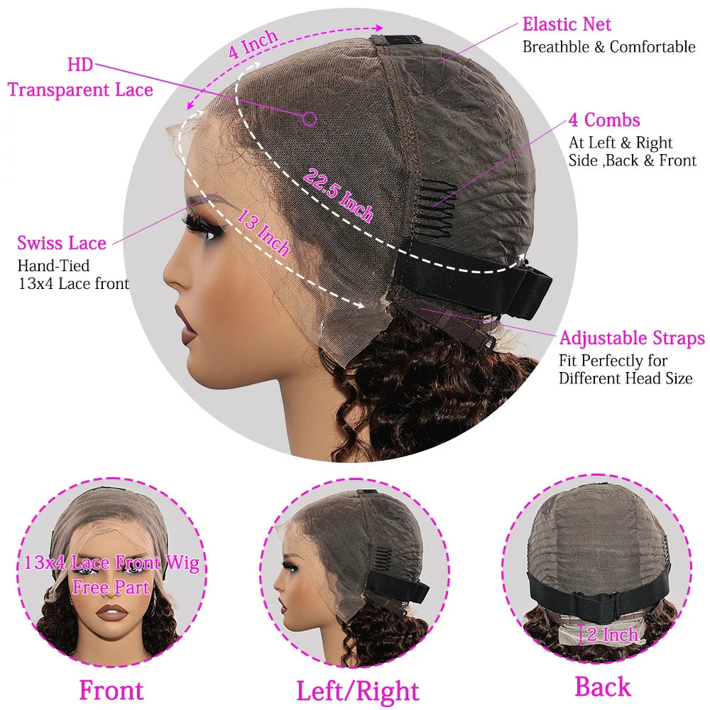 Ready To Wear | 300% Extra Density Deep Wave Glueless HD Lace 13x4 Frontal Wig