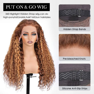 Ready To Wear | Highlight Deep Wave Glueless HD Lace 360 Lace Wig Pre-Cut