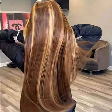 Trending Now | Honey Brown Highlight Glueless HD Lace 13x6 Frontal Wig by ShineEase