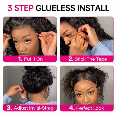 Curl Goals | Kinky Curly Glueless HD Lace 360 Lace Wig