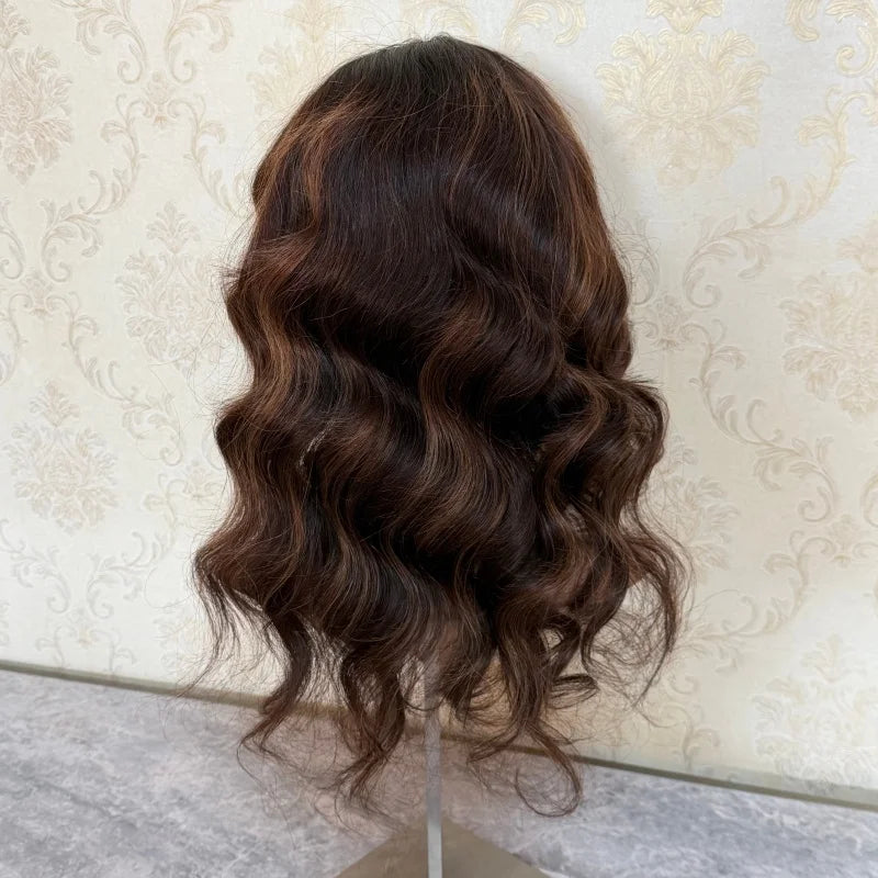 Flowy Waves | Honey Brown Highlight Loose Wave Glueless HD Lace 13x6 Frontal Wig Pre-Cut