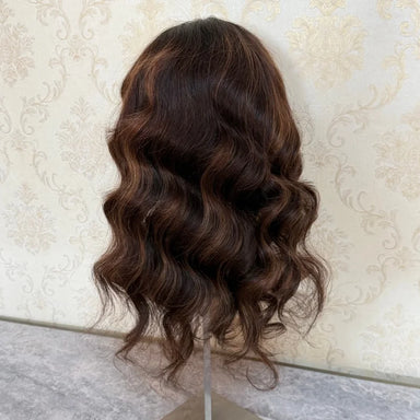 Flowy Waves | Honey Brown Highlight Loose Wave Glueless HD Lace 13x6 Frontal Wig Pre-Cut