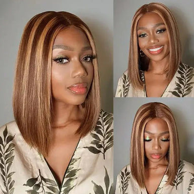 Color Pop | Brown Highlight 180% Density Highlight Glueless HD Lace 4x4 Closure Wig