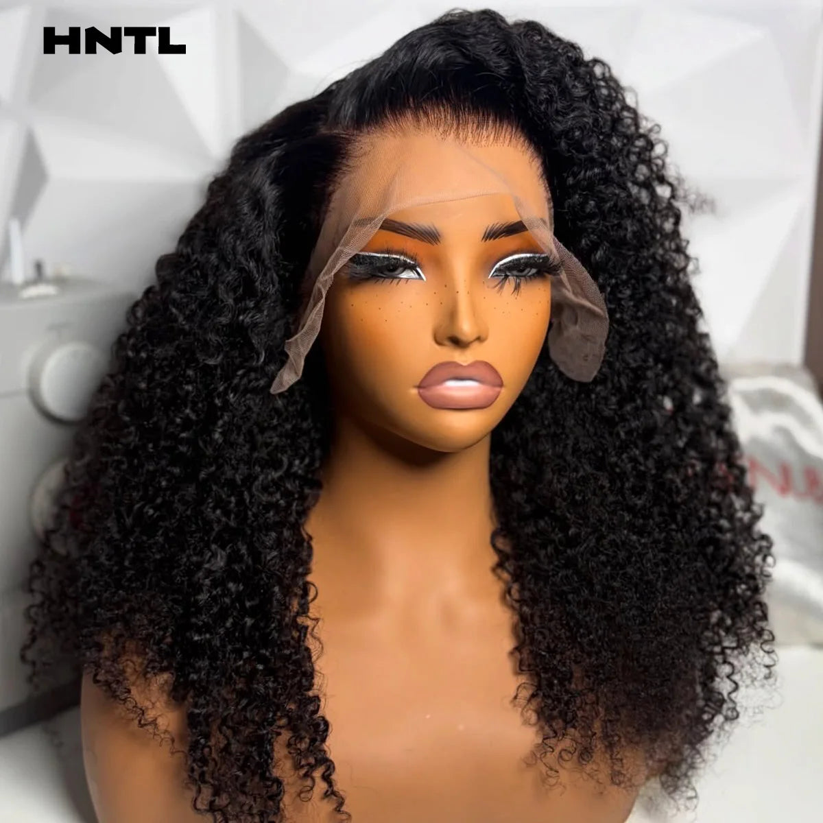 Curl Goals | Kinky Curly Glueless HD Lace 13x6 Frontal Wig Pre-Cut by HNTL