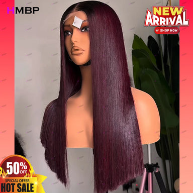 Rich Color | Burgundy 99J Glueless HD Lace 13x6 Frontal Wig Pre-Cut