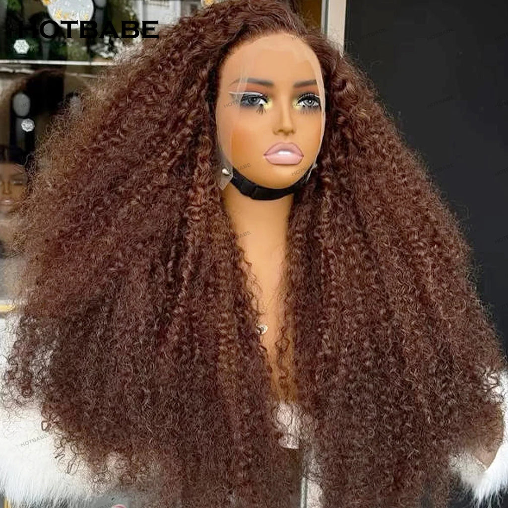 Natural Kinks | Kinky Curly Glueless HD Lace 13x6 Frontal Wig by HOTBABE