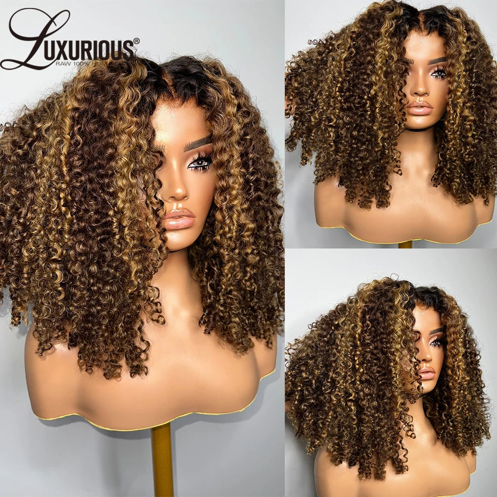 Trending Now | Honey Brown Highlight 250% High Density Highlight Glueless HD Lace 13x4 Frontal Wig