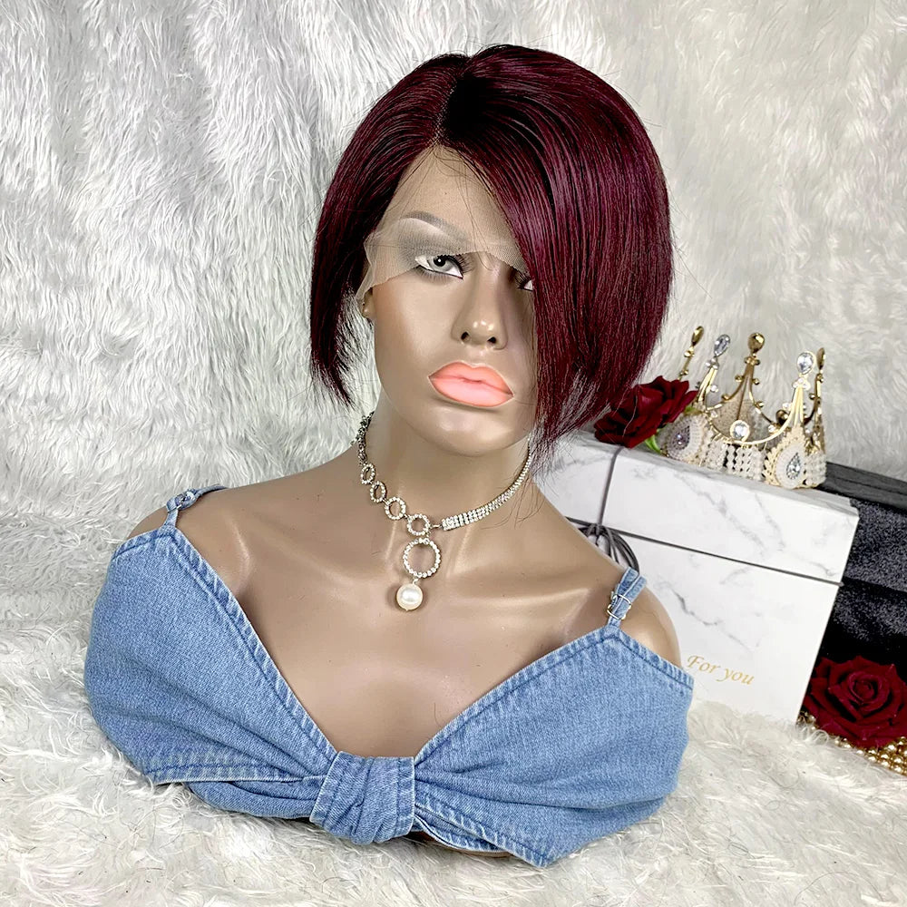 Rich Color | Burgundy 99J Glueless HD Lace 13x4 Frontal Wig