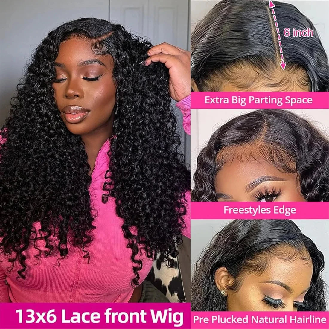 Big Curl Energy | 250% High Density Kinky Curly Glueless HD Lace 13x6 Frontal Wig Pre-Cut — Best Seller