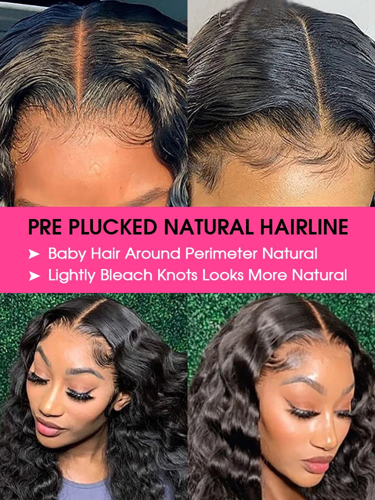 Throw On & Go | 300% Extra Density Deep Wave Glueless HD Lace 13x6 Frontal Wig