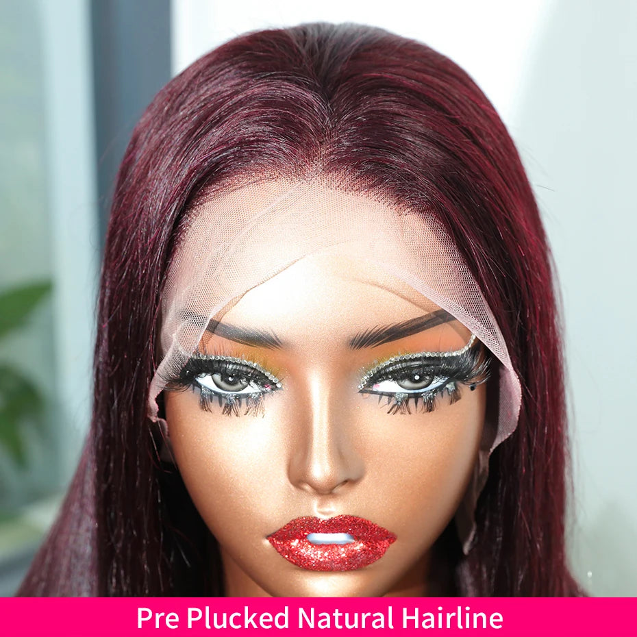 Bold & Beautiful | Burgundy 99J Glueless HD Lace 13x6 Frontal Wig by Urban Aura