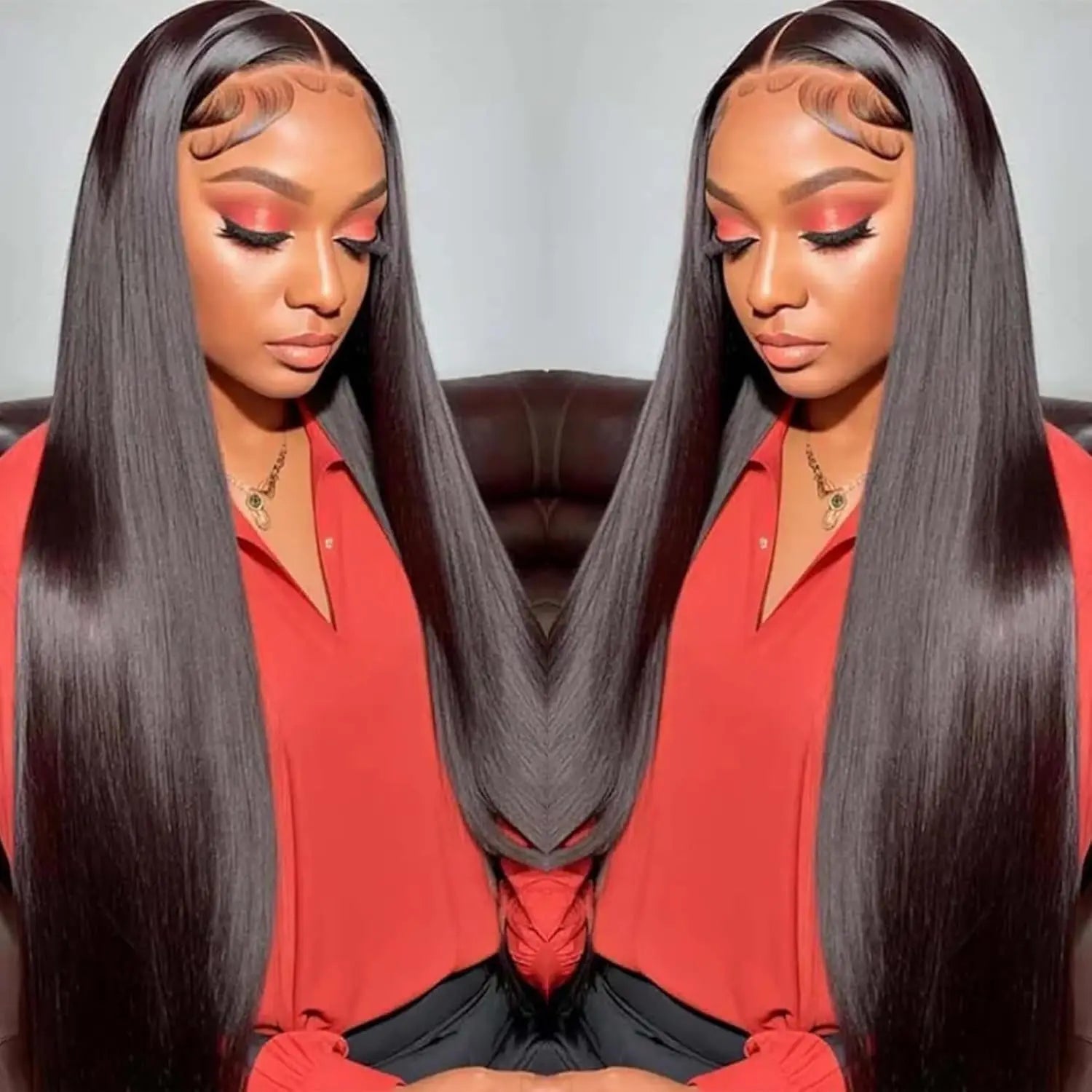 Sleek & Smooth | Straight Glueless HD Lace 13x4 Frontal Wig Pre-Cut