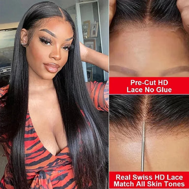 Polished Look | Straight Glueless HD Lace 7x5 Closure Wig Pre-Cut