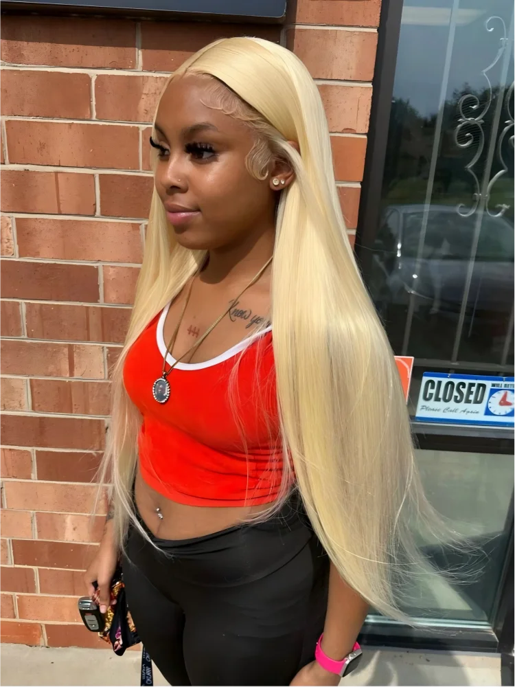 Platinum Glow | 613 Blonde Glueless HD Lace 13x6 Frontal Wig Pre-Cut