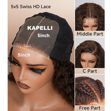 Wear & Go | 200% Density Deep Wave Glueless HD Lace 5x5 Closure Wig