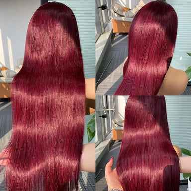 Statement Look | Burgundy 99J Glueless HD Lace 13x6 Frontal Wig