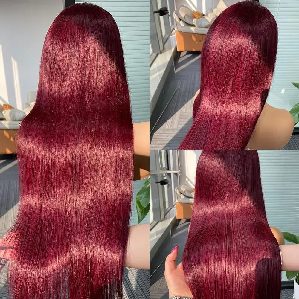 Statement Look | Burgundy 99J Glueless HD Lace 13x6 Frontal Wig