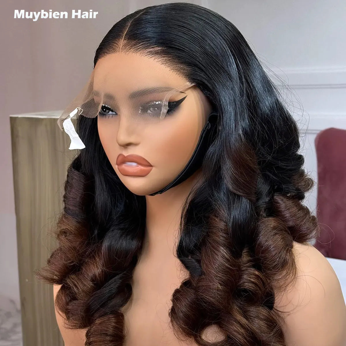 Effortless Glam | Ombre Brown 450% Super Density Loose Wave Glueless HD Lace 13x6 Frontal Wig