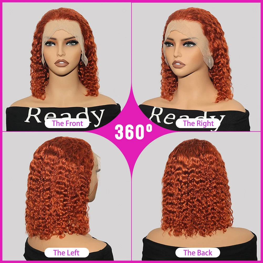 Effortless Waves | Ginger Water Wave Glueless HD Lace 13x4 Frontal Wig Pre-Cut