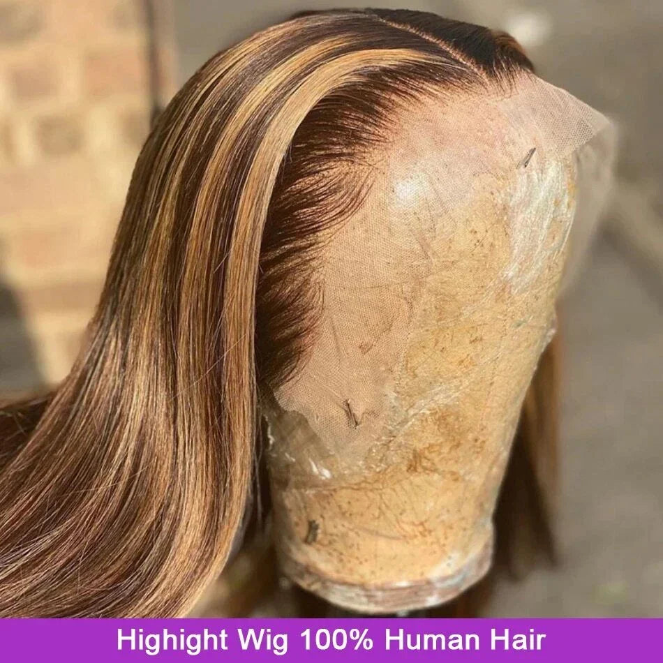 Sun-Kissed | Honey Brown Highlight Glueless HD Lace 13x4 Frontal Wig Pre-Cut