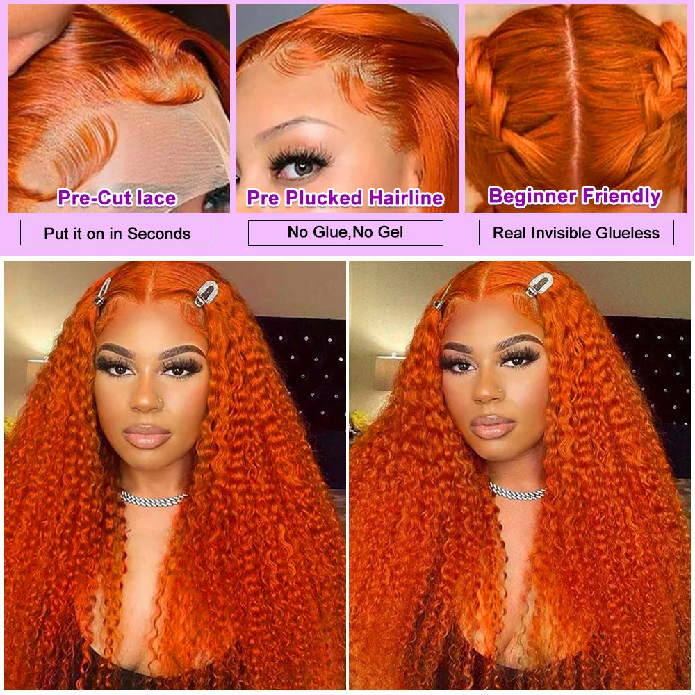 Wear & Go | Ginger Deep Wave Glueless HD Lace 13x6 Frontal Wig