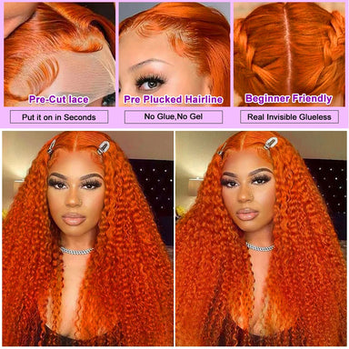 Wear & Go | Ginger Deep Wave Glueless HD Lace 13x6 Frontal Wig