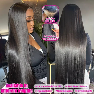Sleek & Smooth | Straight Glueless HD Lace 13x6 Frontal Wig Pre-Cut
