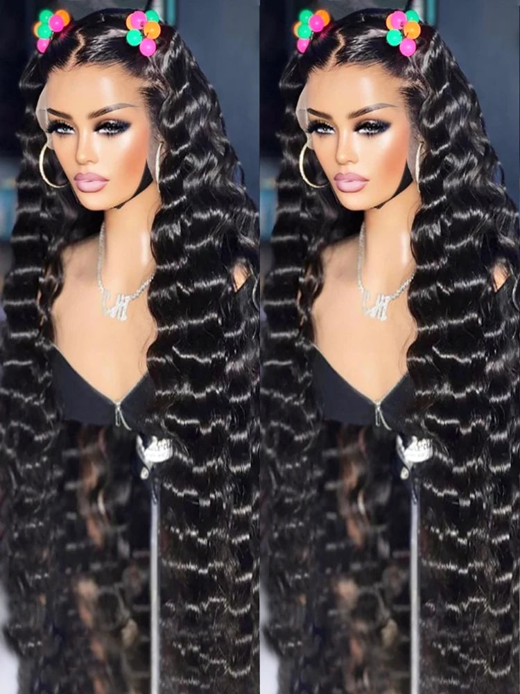 Throw On & Go | 300% Extra Density Deep Wave Glueless HD Lace 13x6 Frontal Wig
