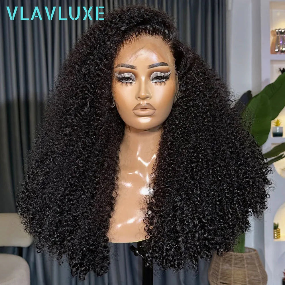 Big Curl Energy | 400% Super Density Kinky Curly Glueless HD Lace 13x4 Frontal Wig Pre-Cut