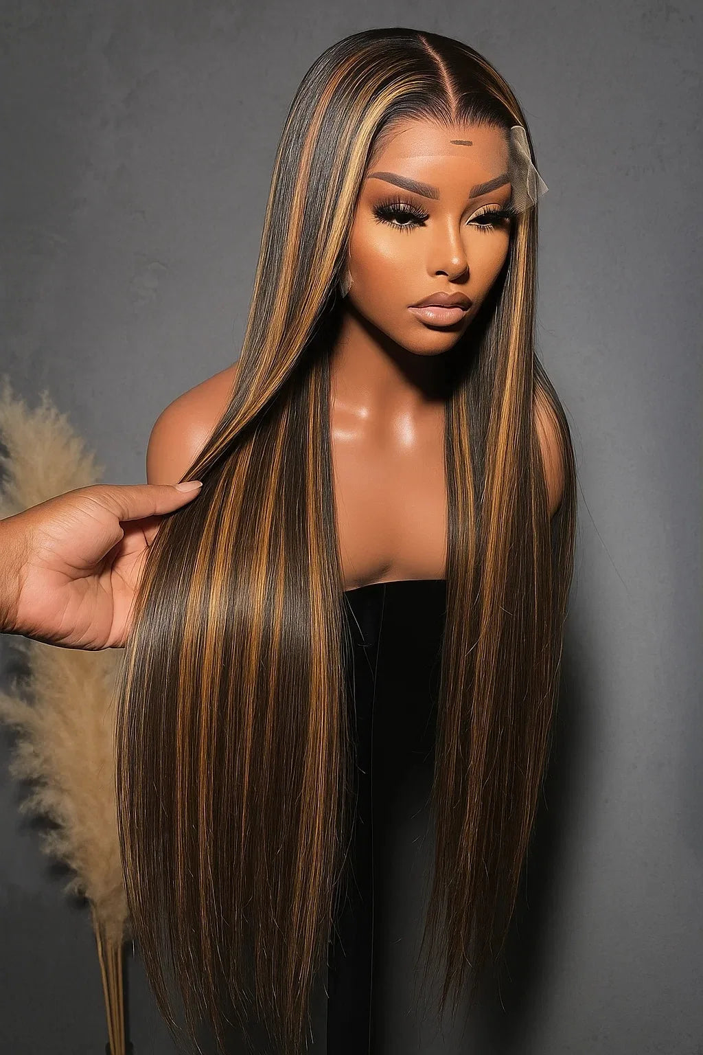 Sun-Kissed | Brown Highlight Glueless HD Lace 13x4 Frontal Wig