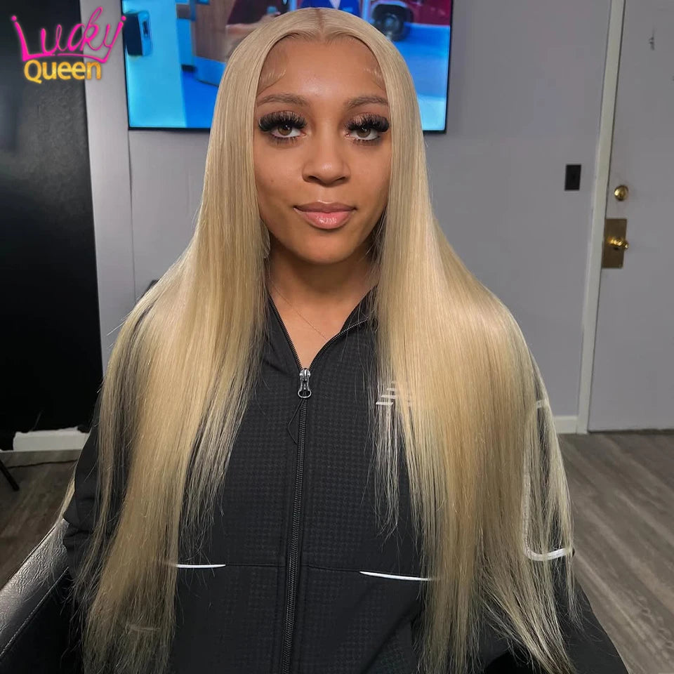 Sleek & Smooth | Straight Glueless HD Lace 13x4 Frontal Wig Pre-Cut by Lucky Queen
