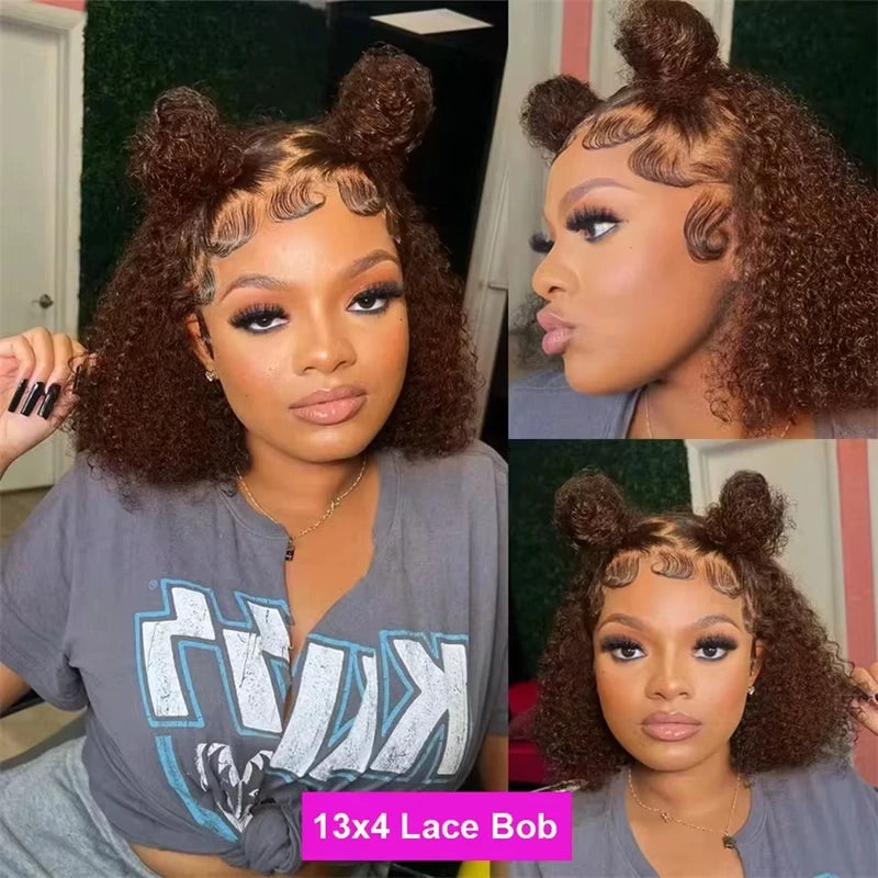 Wear & Go | Chocolate Brown Deep Wave Glueless HD Lace 13x4 Frontal Wig Pre-Cut