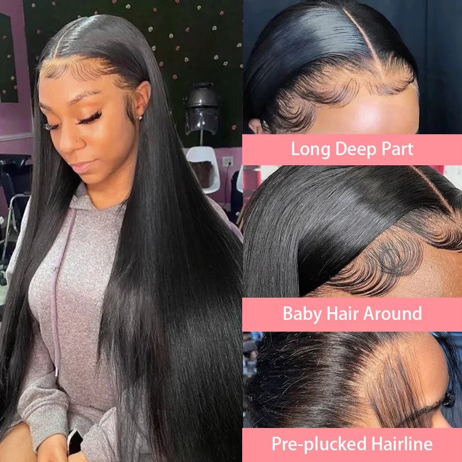 Polished Look | 300% Extra Density Straight Glueless HD Lace 13x6 Frontal Wig by Melody